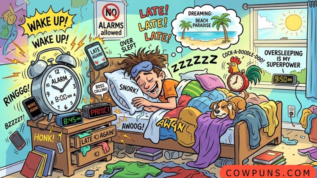 Alarm Clock & Oversleeping Jokes
