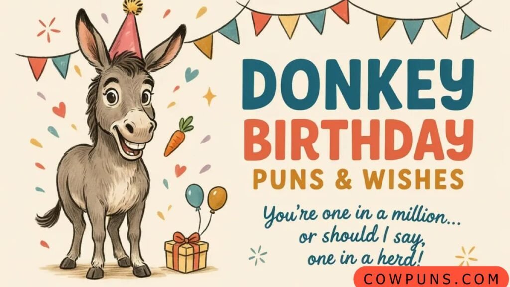 Donkey Birthday Puns & Wishes